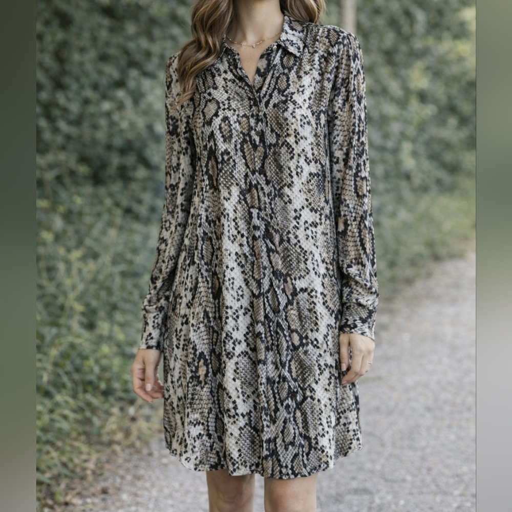 FIFTEEN TWENTY Dress Size S Snake Print